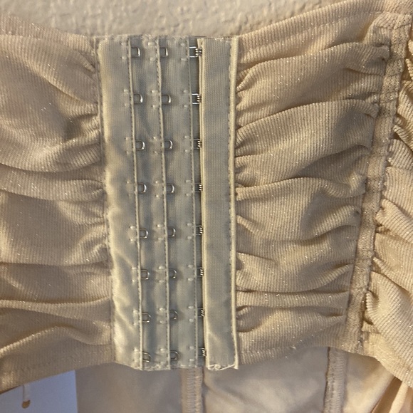 NWT Katie Kane shimmer ruched corset tank - Picture 6 of 7